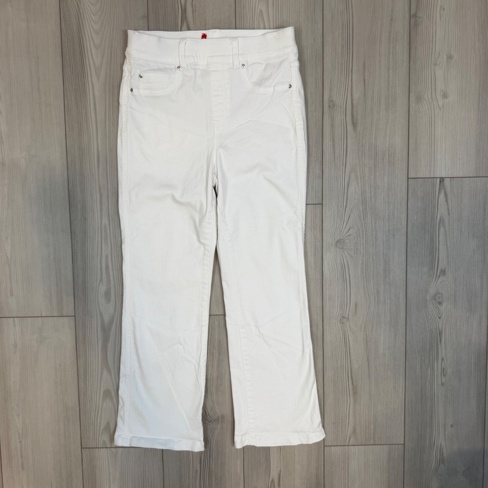 Spanx Womens Jeans EveryWear Kick Flare Ankle High Rise Pull On Medium Petite